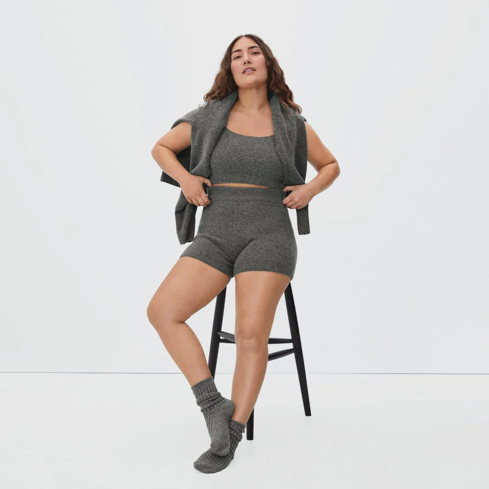 The Cozy-Stretch Short | Heathered Charcoal - Image 5