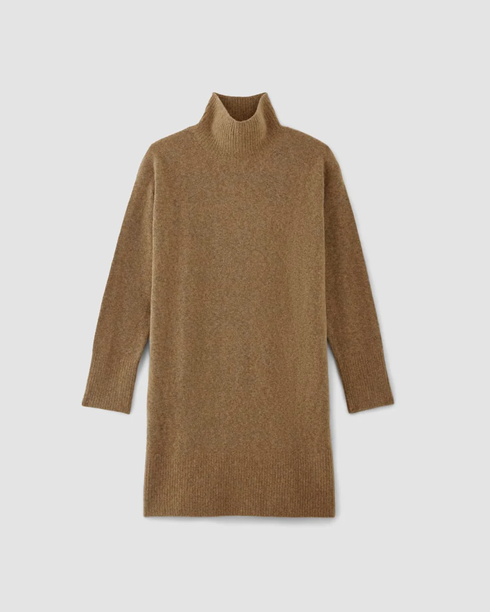 The Cozy Stretch Turtleneck Dress | Heathered Toasted Coconut - Image 2