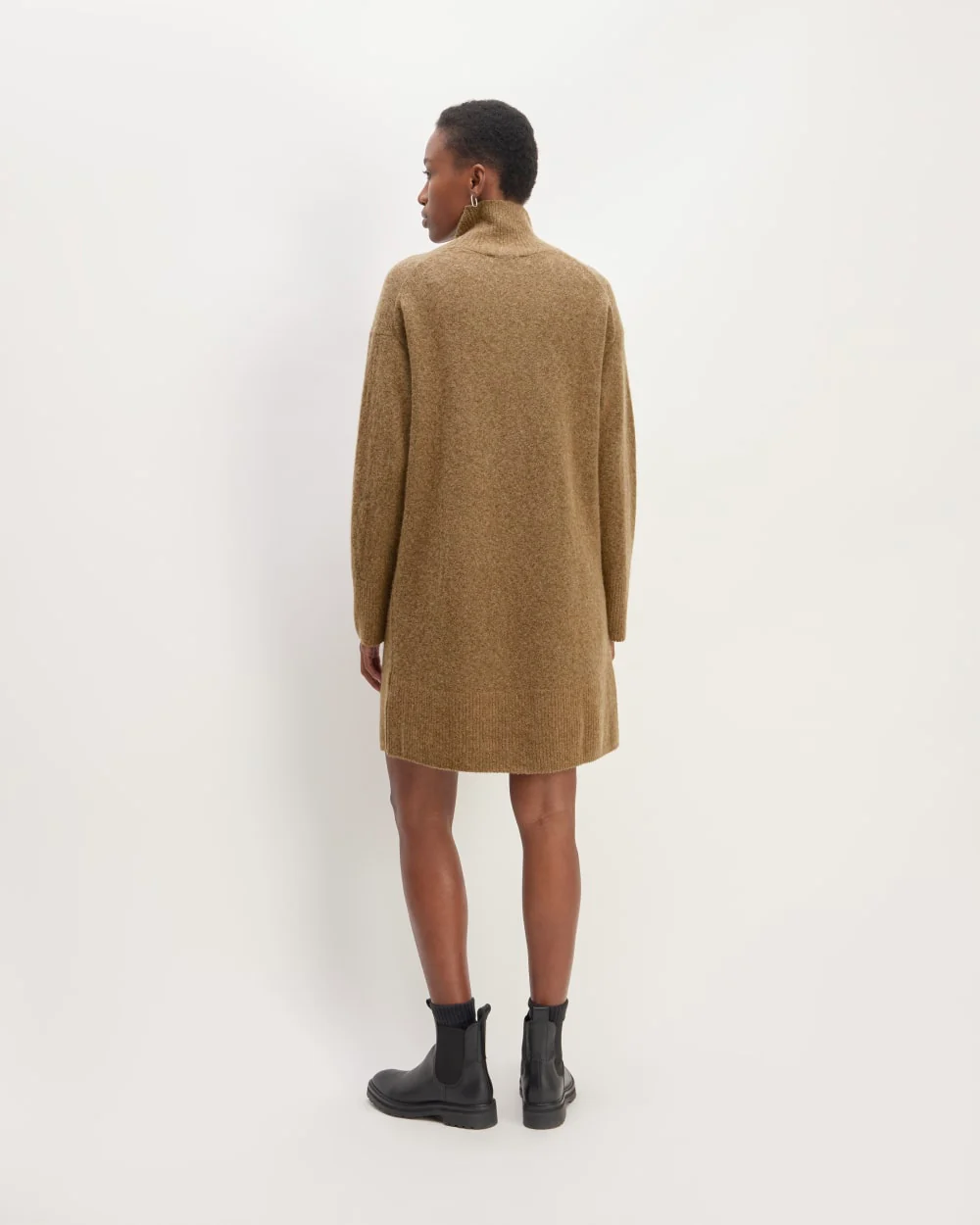The Cozy Stretch Turtleneck Dress | Heathered Toasted Coconut - Image 6
