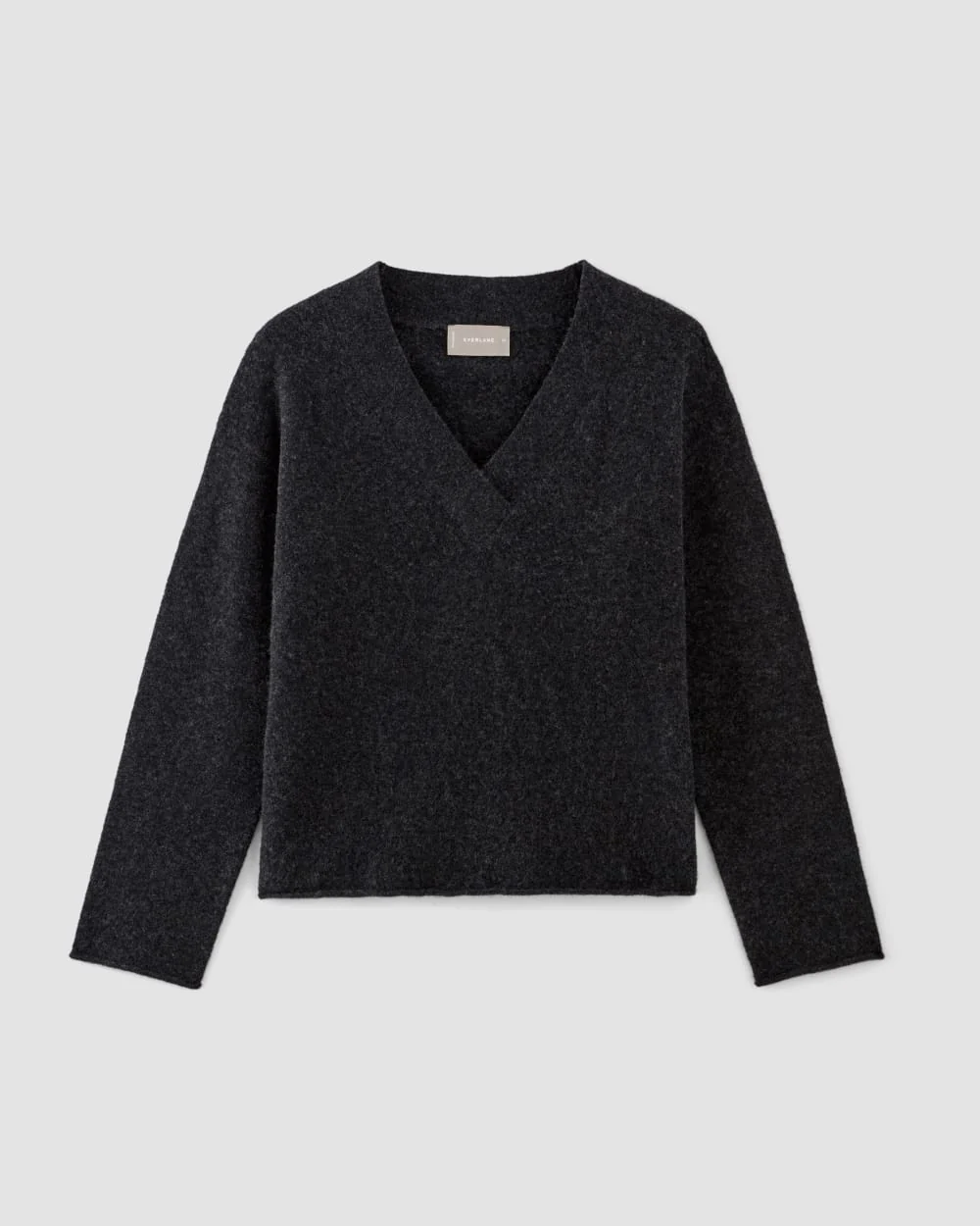 The Cozy-Stretch V-Neck Sweater | Charcoal - Image 2