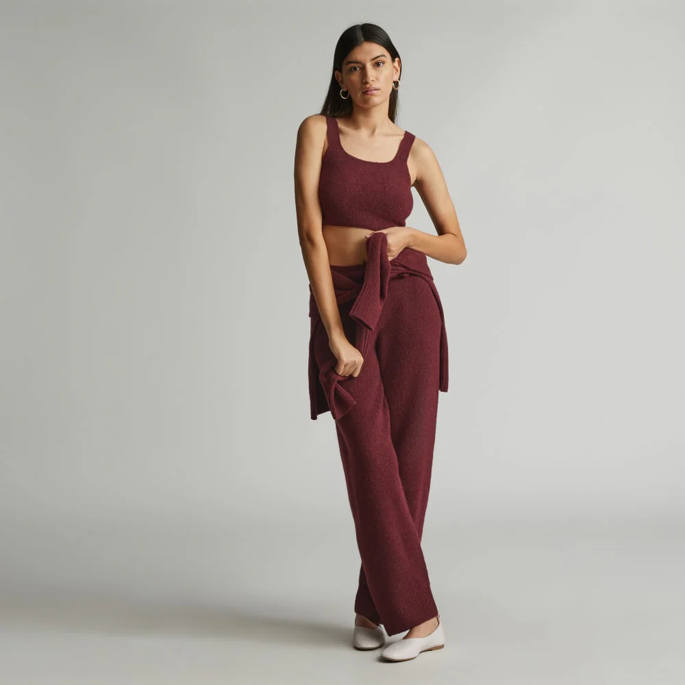The Cozy-Stretch Wide-Leg Sweatpant | Brandy - Image 6