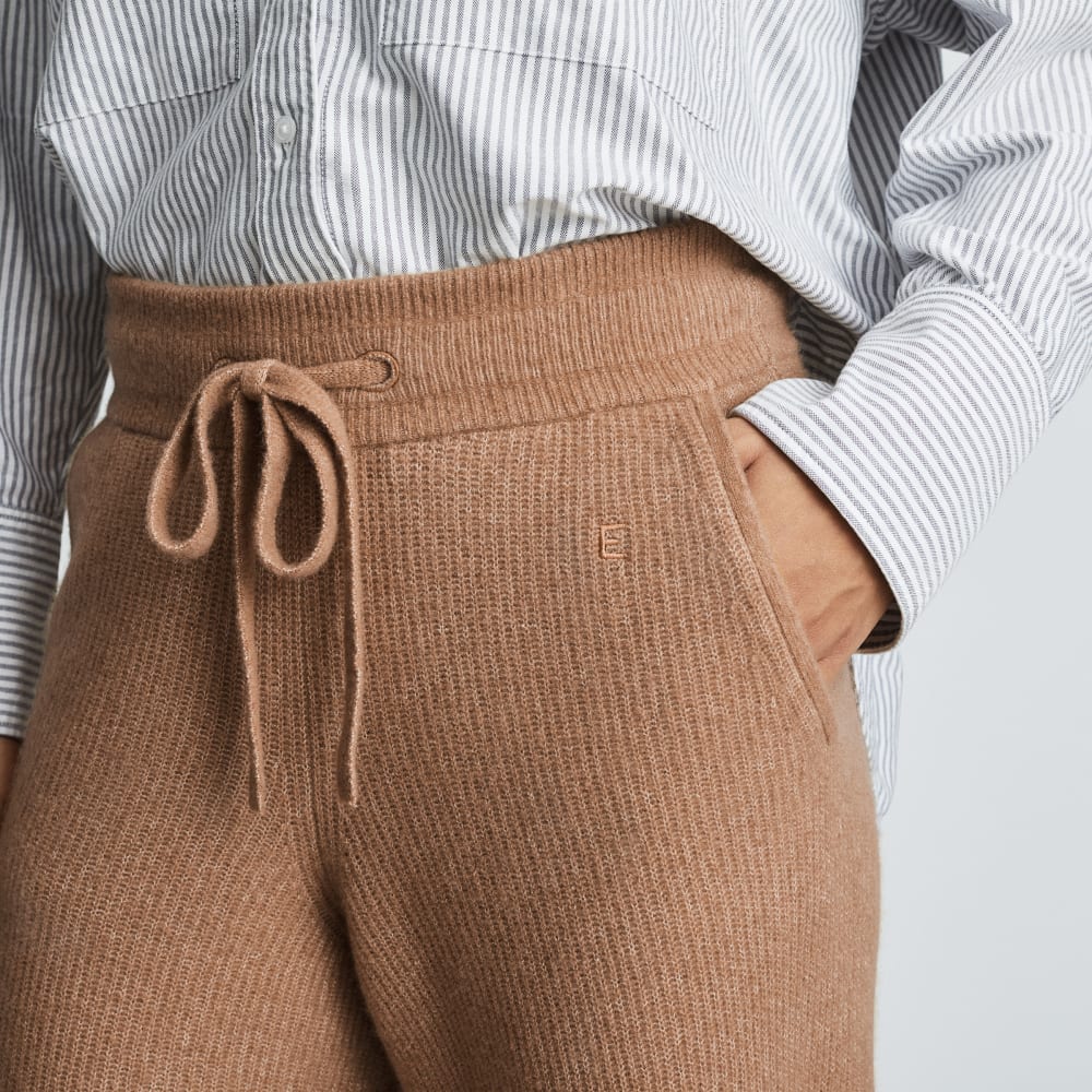 The Cozy-Stretch Wide-Leg Sweatpant | Camel - Image 5