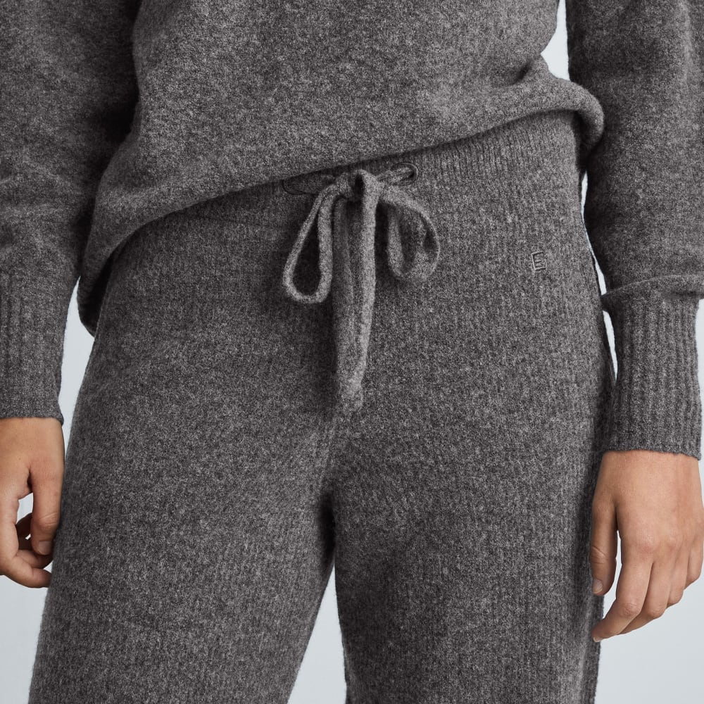The Cozy-Stretch Wide-Leg Sweatpant | Heathered Charcoal - Image 5