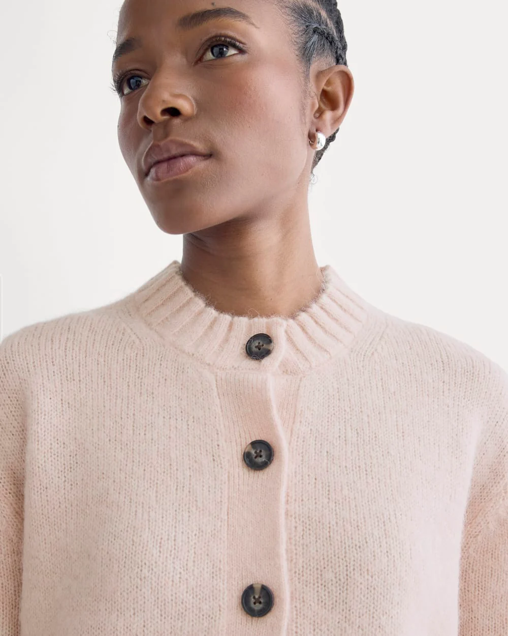 The Crew Cardigan in Alpaca | Soft Rose - Image 4