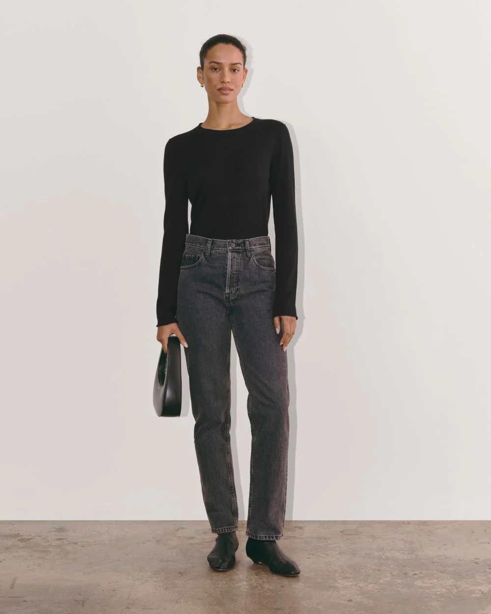 The Crew in Cotton Cashmere | Black - Image 4