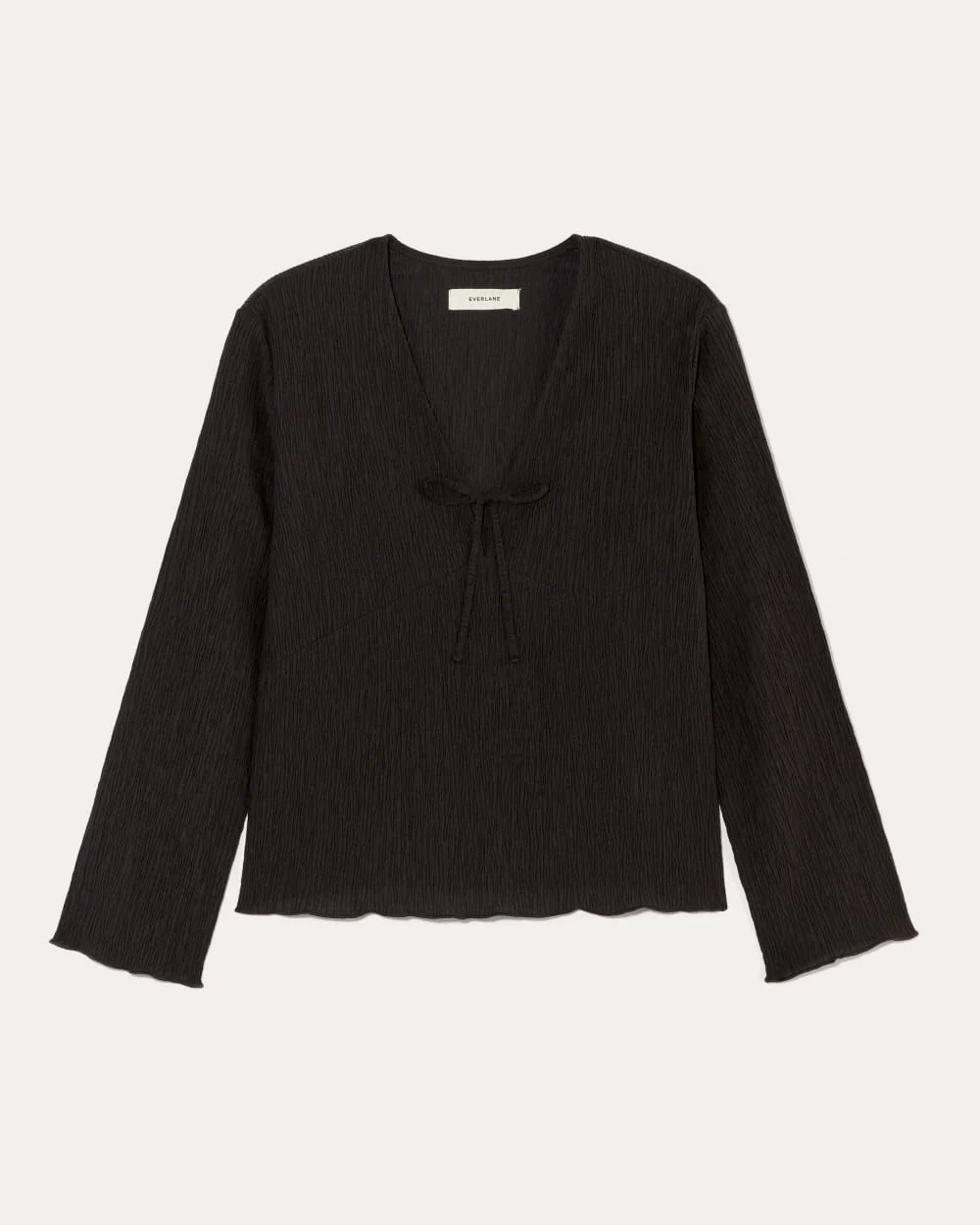 The Crinkle Long-Sleeve | Black - Image 2
