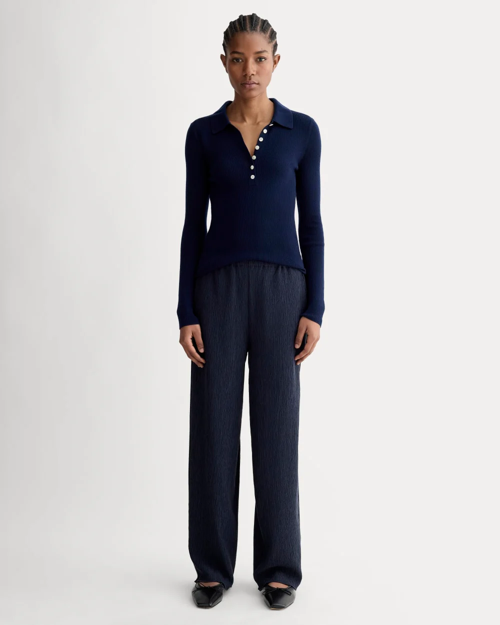 The Crinkle Pant | Navy