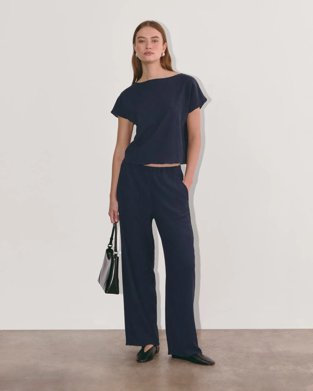 The Crinkle Top | Navy - Image 3