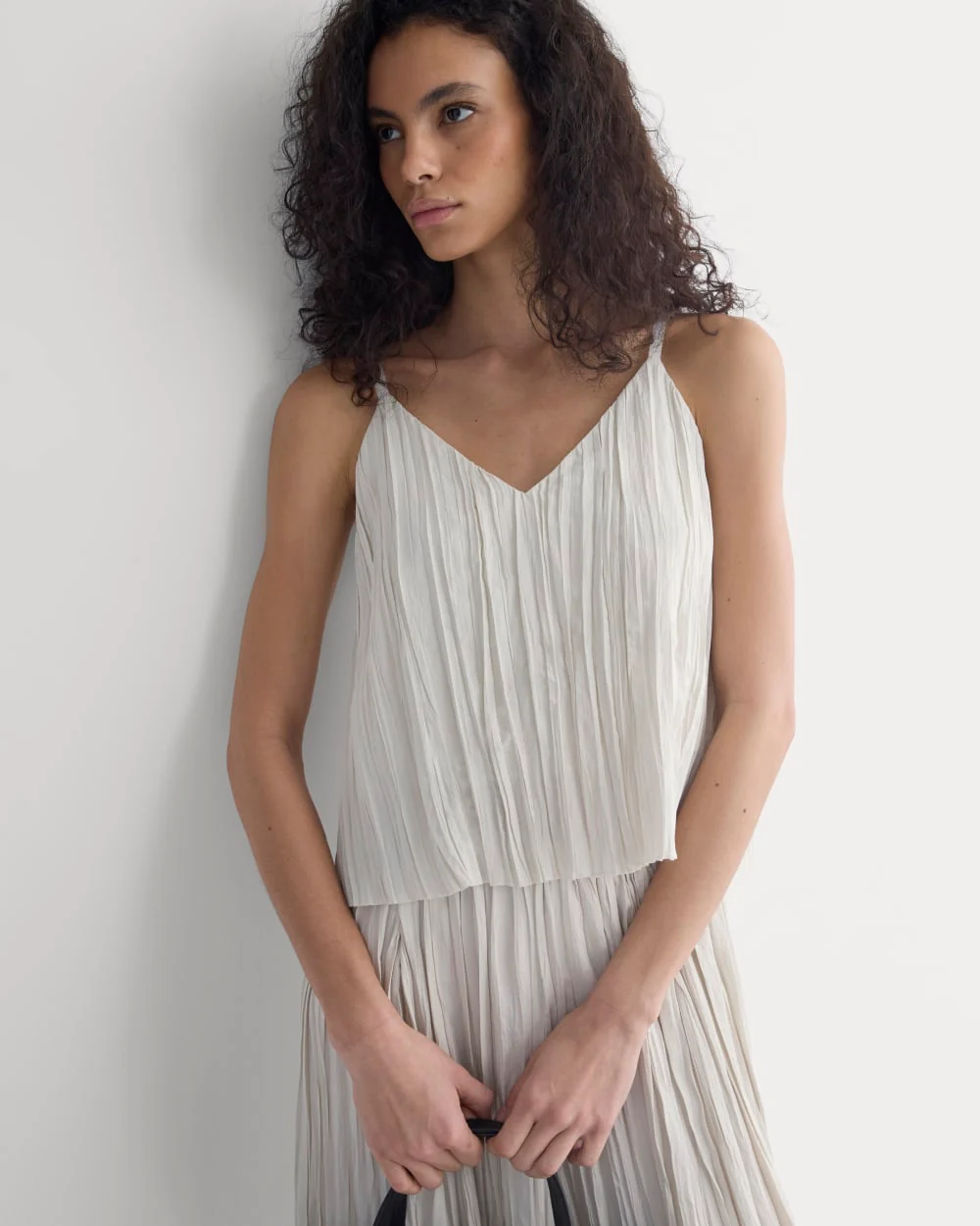 Crinkle Trapeze Tank | Birch - Image 3
