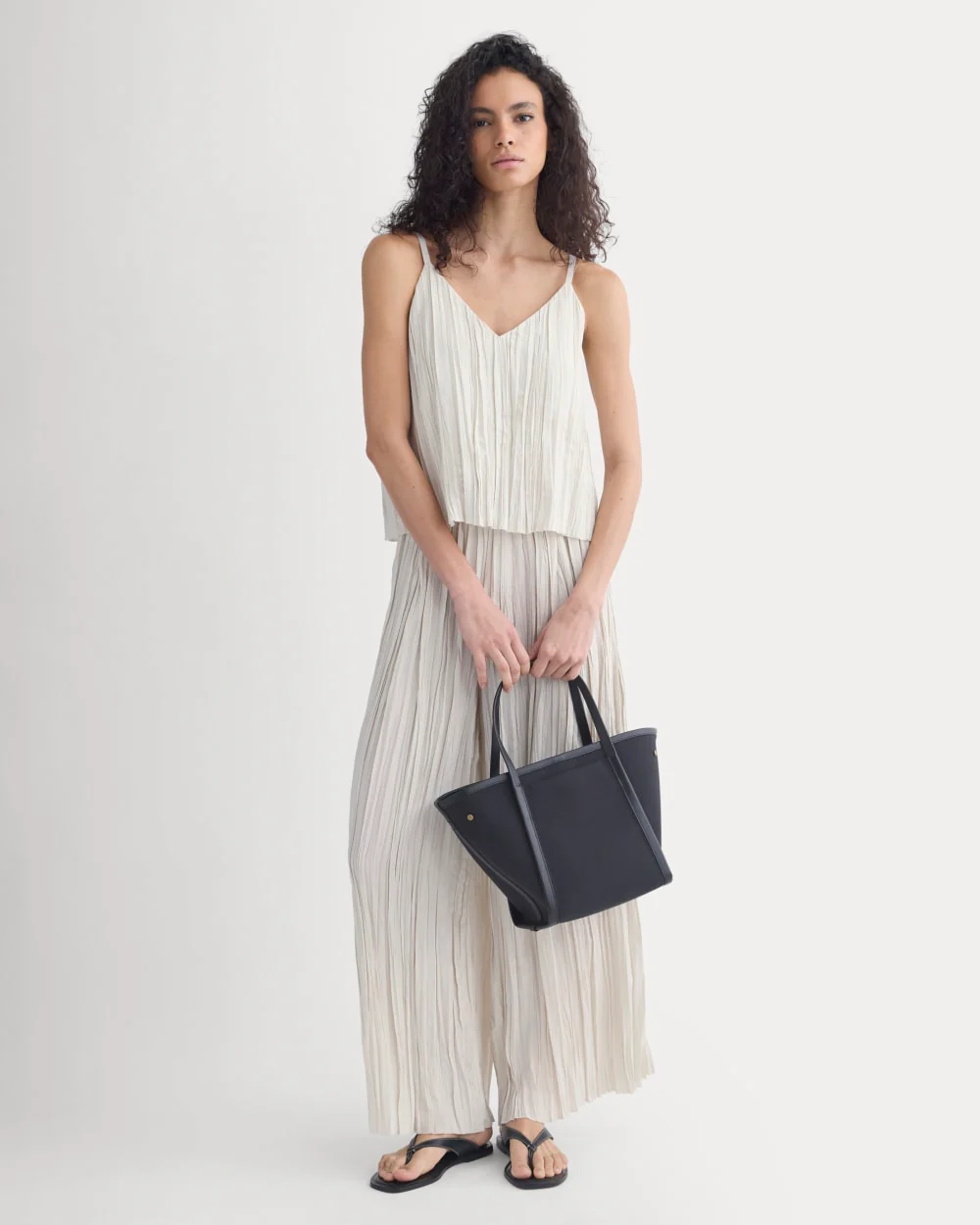 Crinkle Trapeze Tank | Birch - Image 4