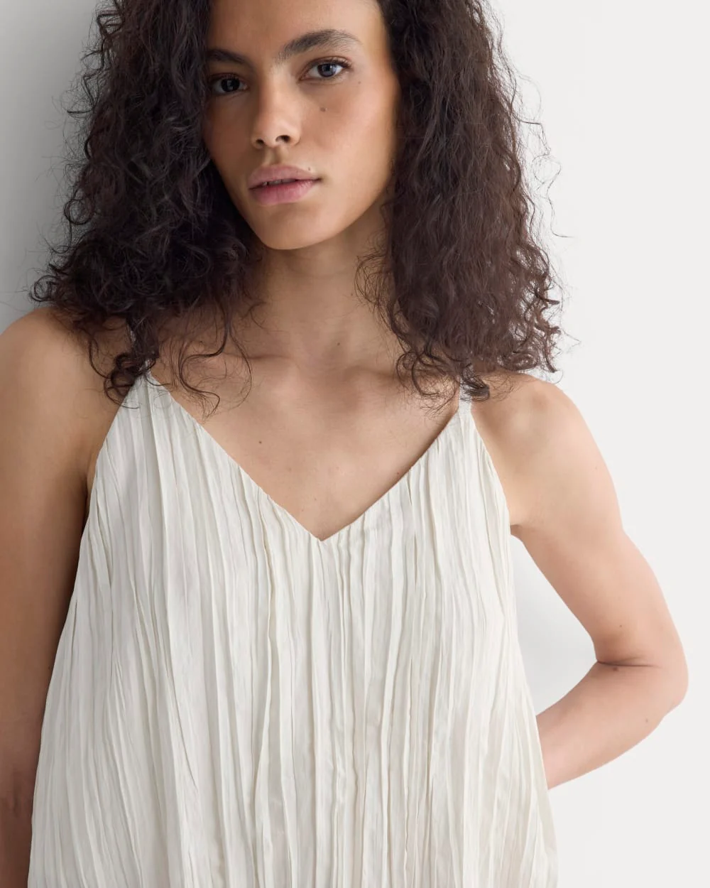 Crinkle Trapeze Tank | Birch - Image 5