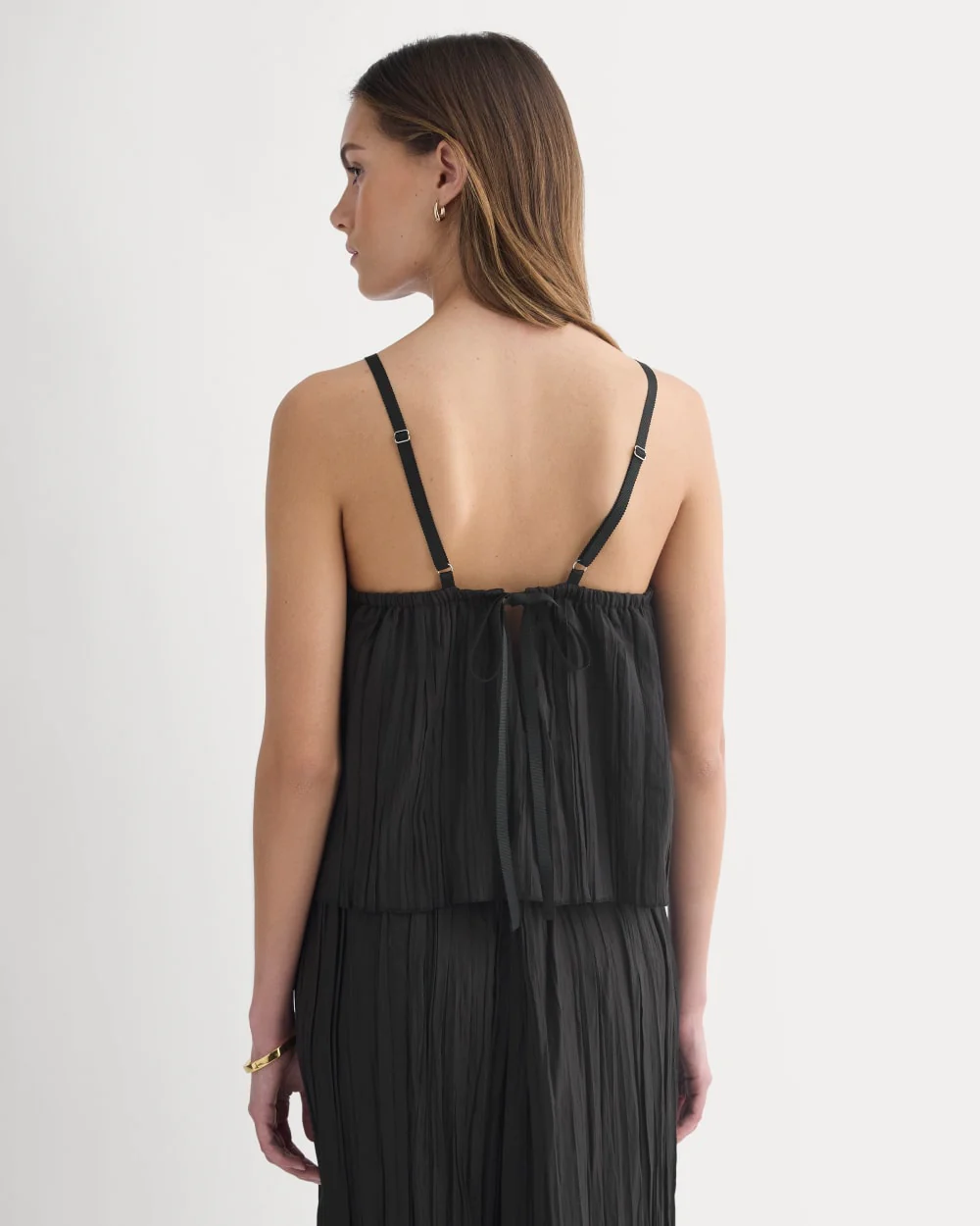 Crinkle Trapeze Tank | Black - Image 5