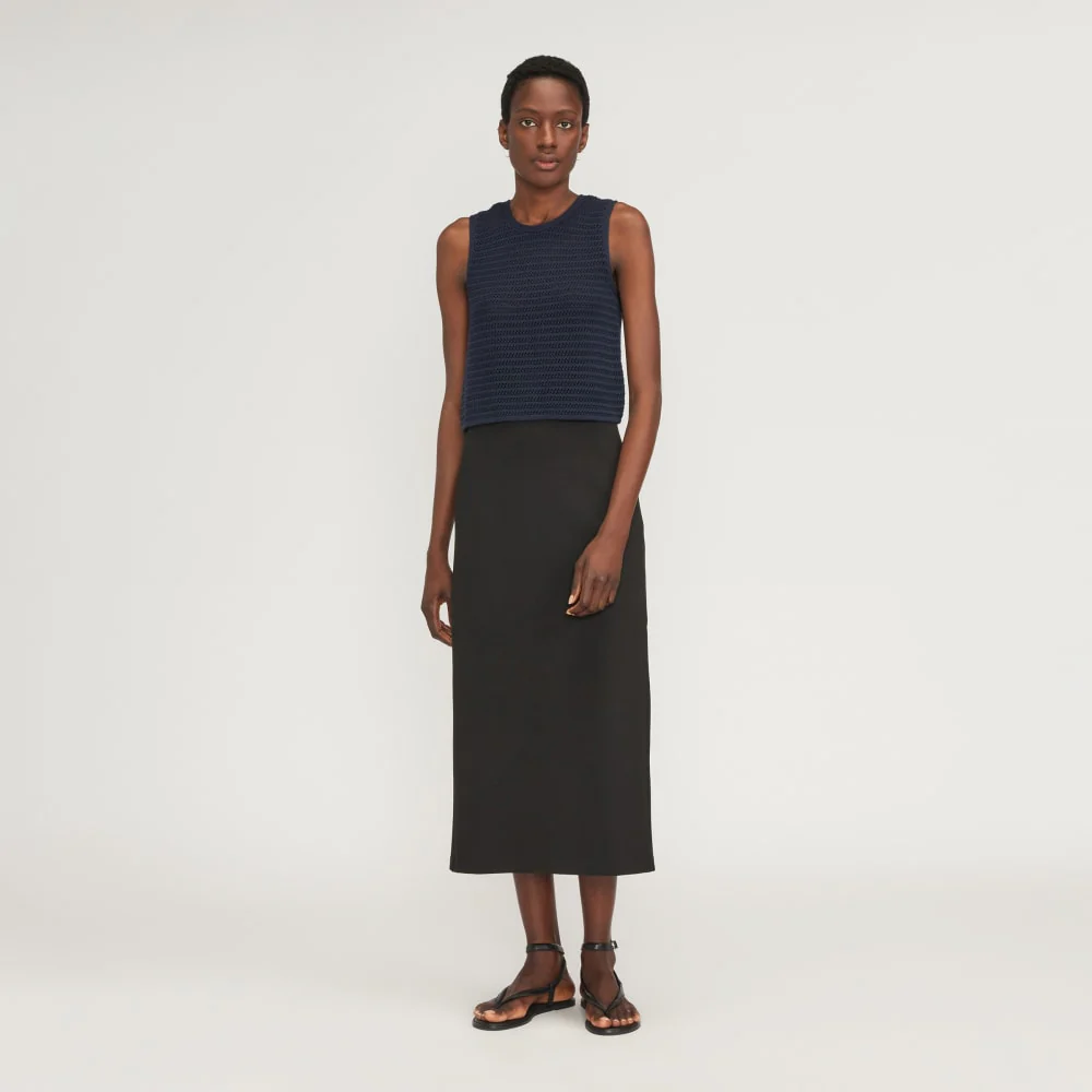 The Crochet Knit Cami | Navy - Image 6