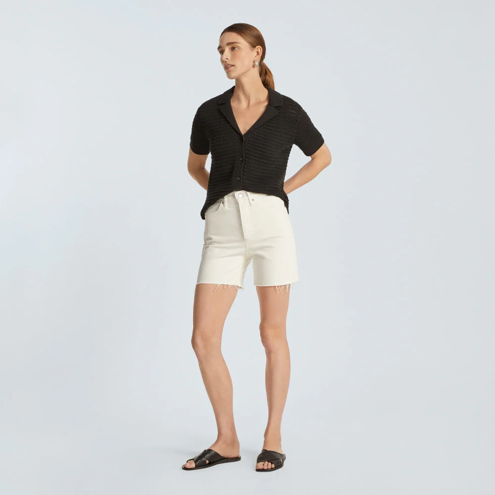 The Crochet Knit Polo | Black - Image 5