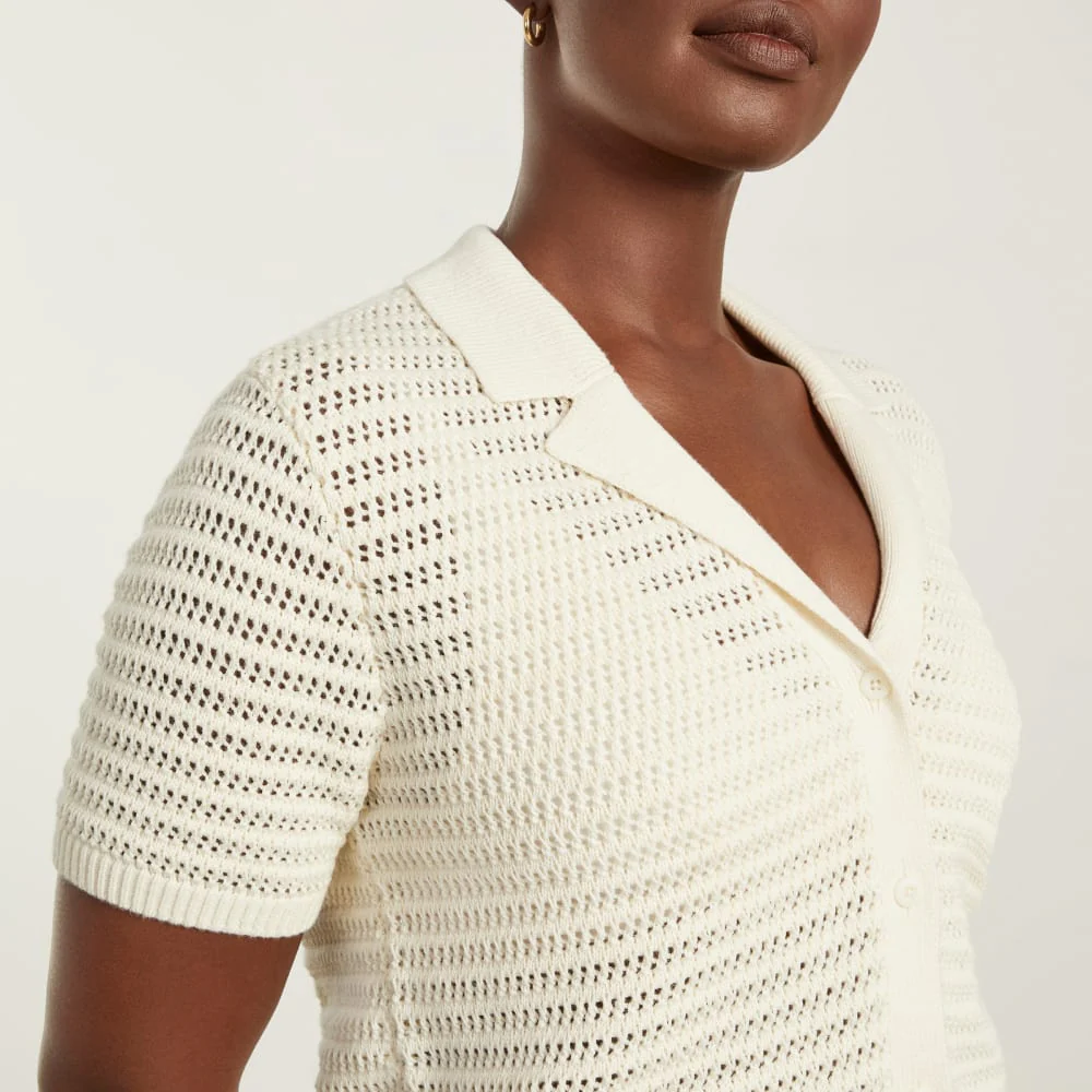 The Crochet Knit Polo | Canvas - Image 3