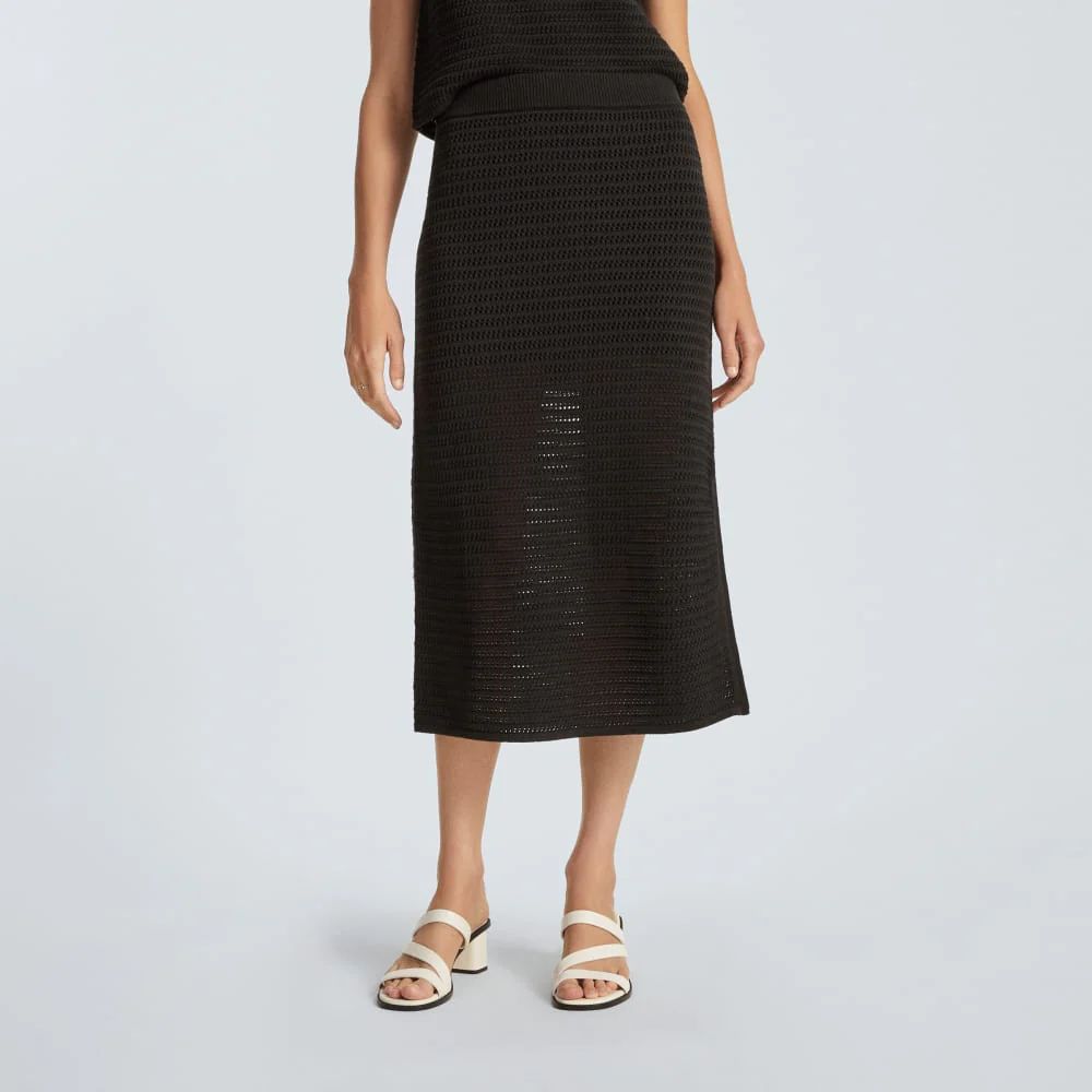 The Crochet Knit Skirt | Black - Image 2