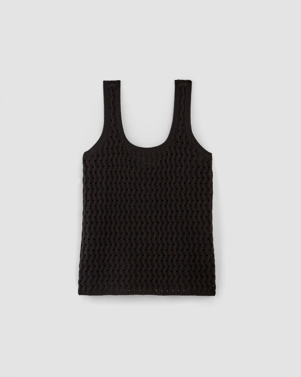 The Crochet Knit Tank | Black - Image 2