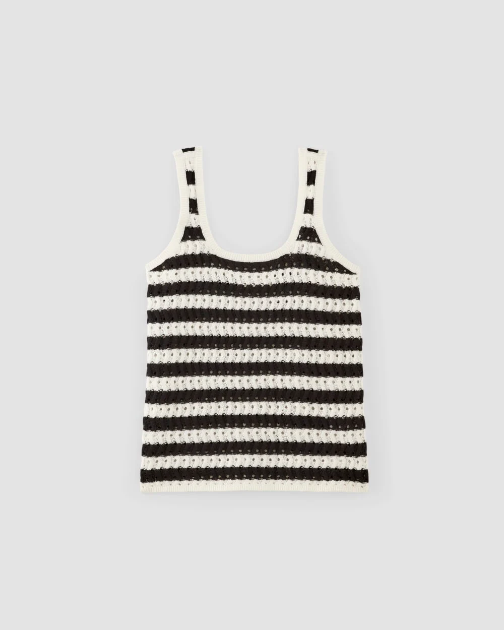 The Crochet Knit Tank | Bone / Black - Image 2