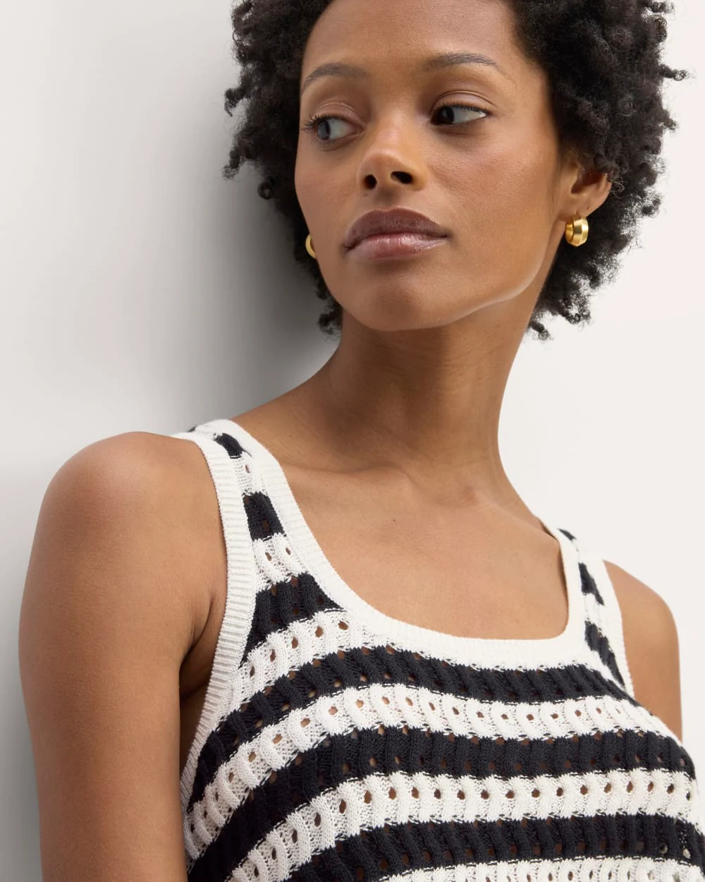 The Crochet Knit Tank | Bone / Black - Image 4