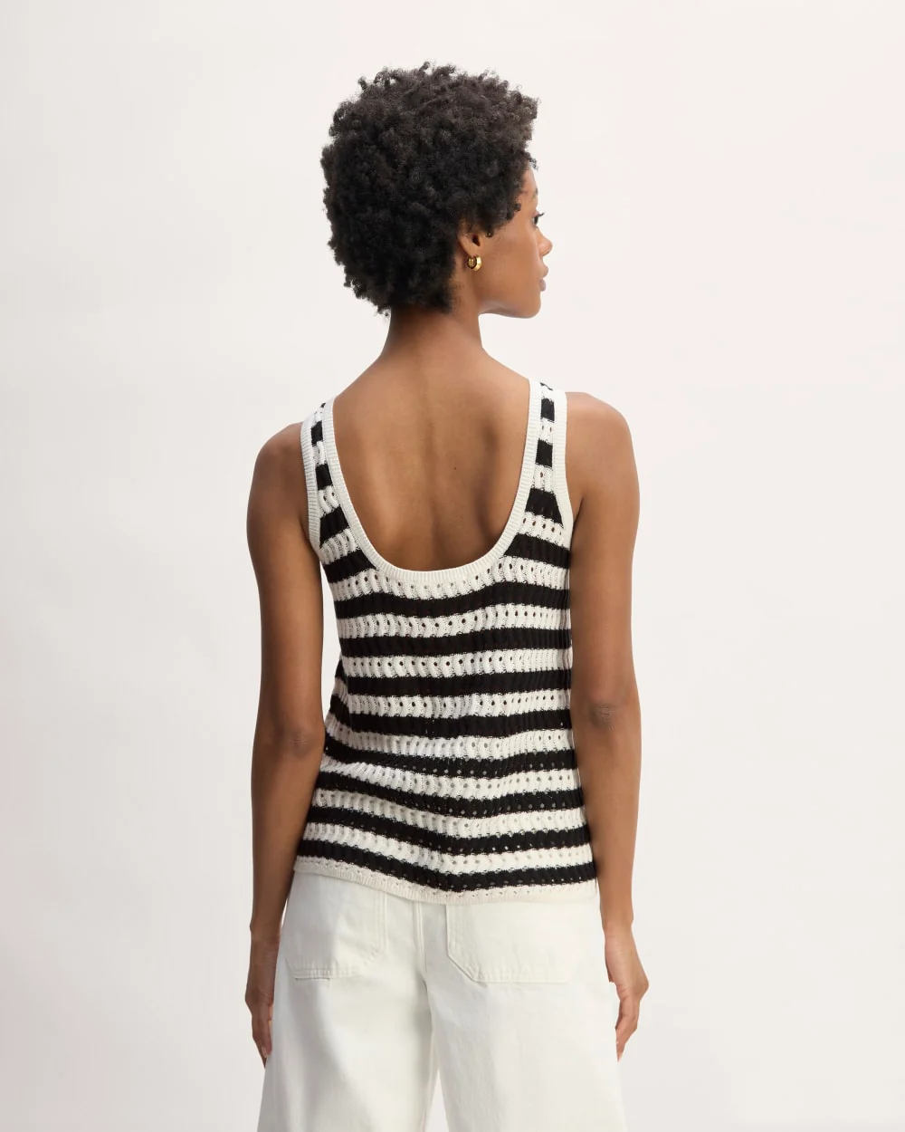 The Crochet Knit Tank | Bone / Black - Image 6