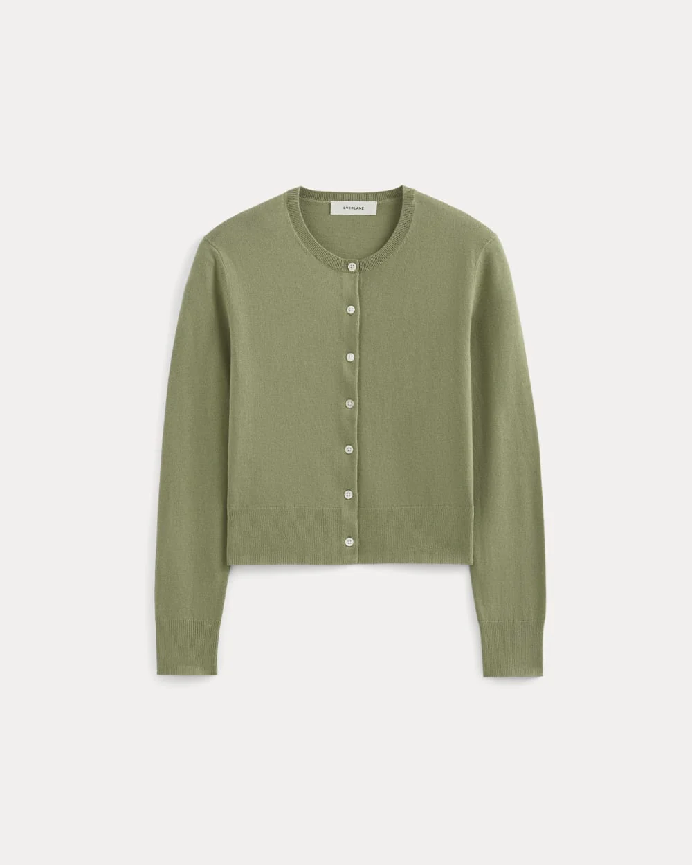 The Cropped Cardigan in Cotton Cashmere | Sagebrush - Image 2