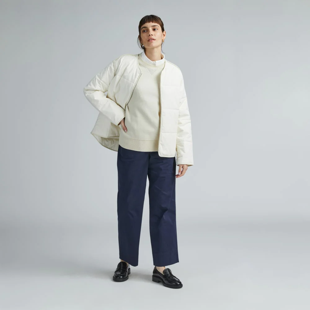 The Quilted Cotton Liner | Bone - Image 6