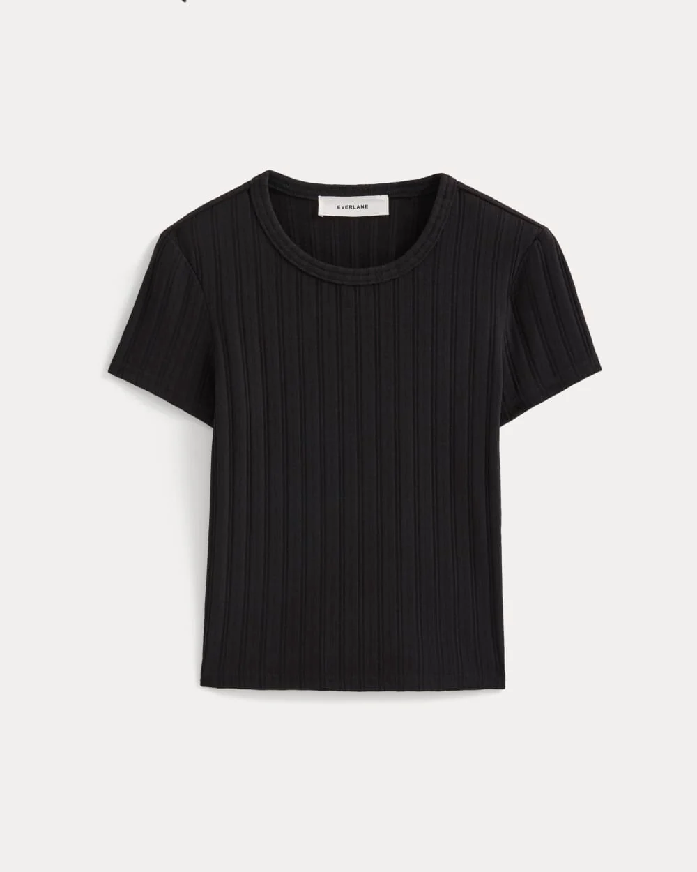 Cropped Crew in Pointelle | Black - Image 2