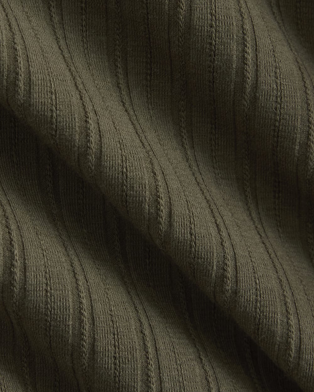Cropped Crew in Pointelle | Olive Night - Image 2