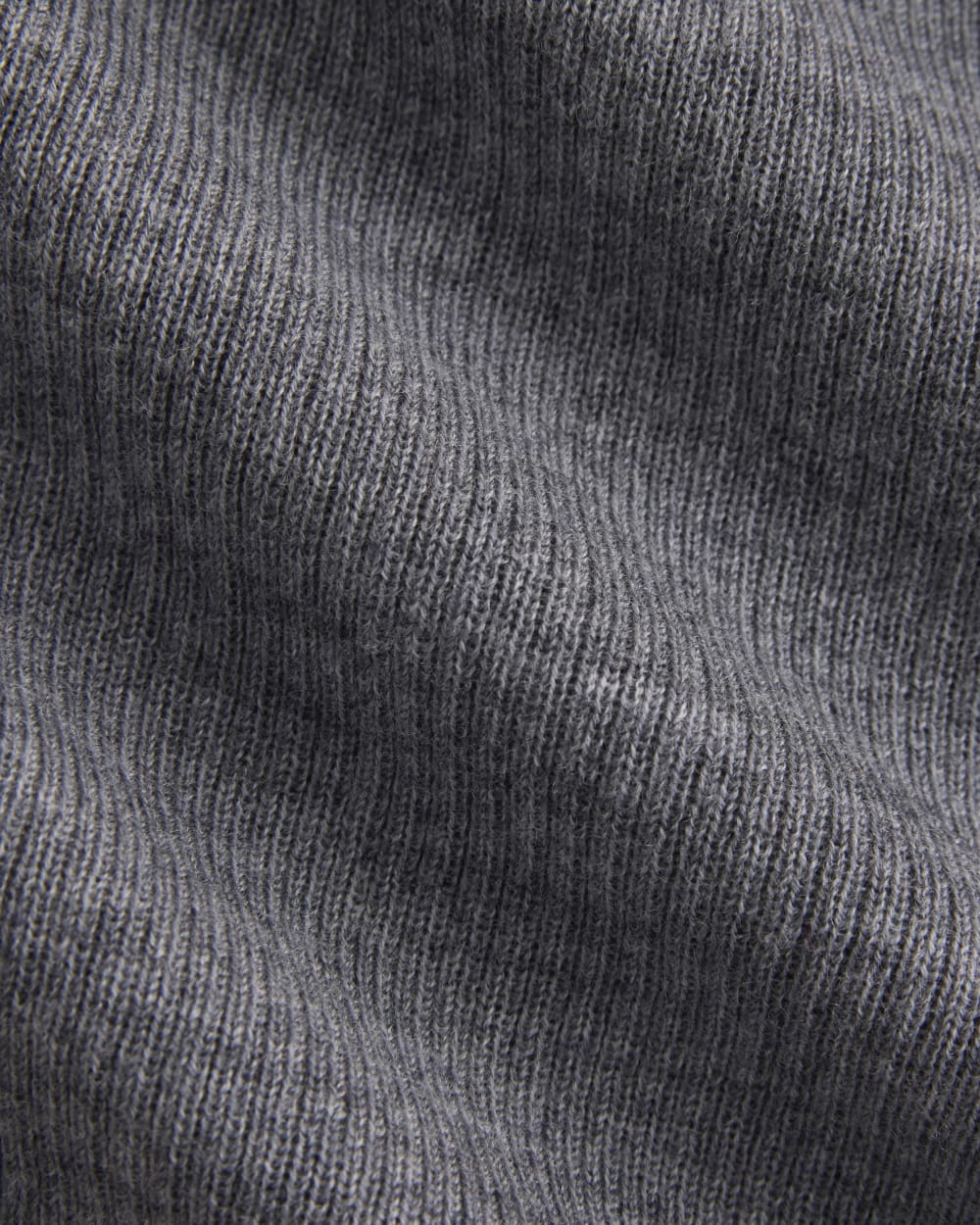 The Cropped Crew Top in Ultrafine Merino | Heather Mid Grey - Image 2