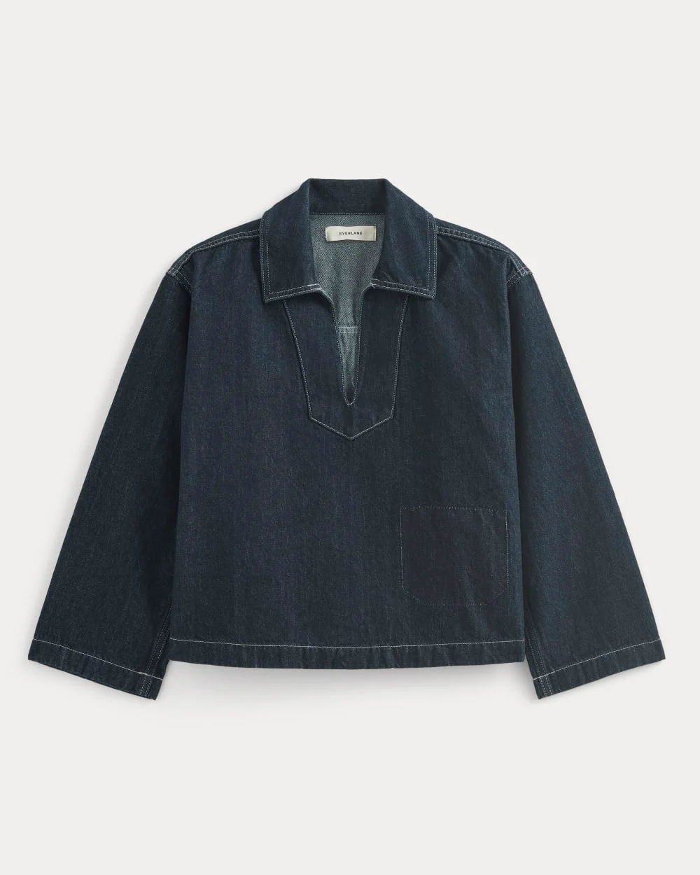 The Cropped Denim Tunic | Tungsten Rinse - Image 2