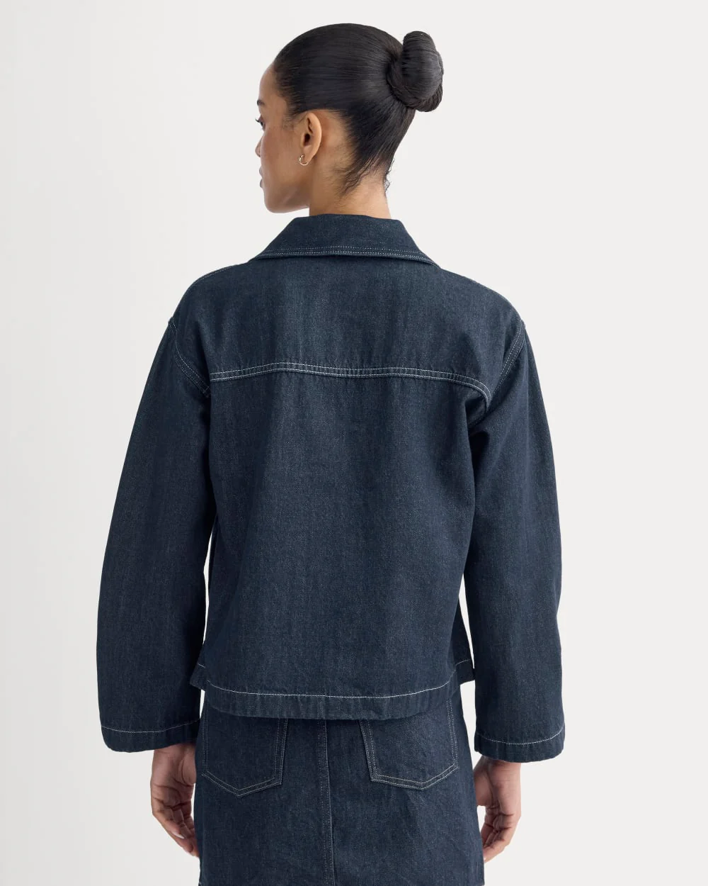 The Cropped Denim Tunic | Tungsten Rinse - Image 5
