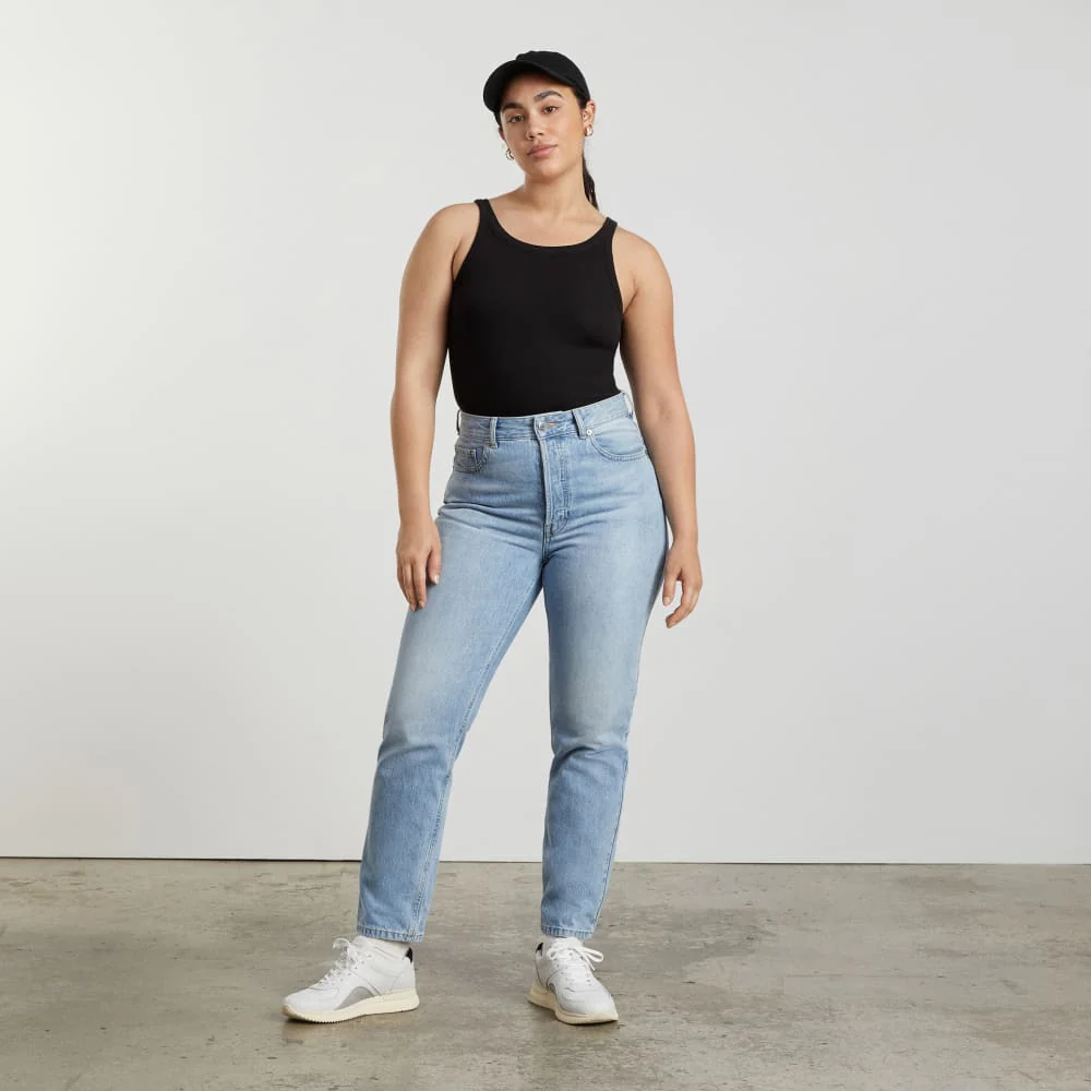 The Pima Micro-Rib Short Tank | Black - Image 4