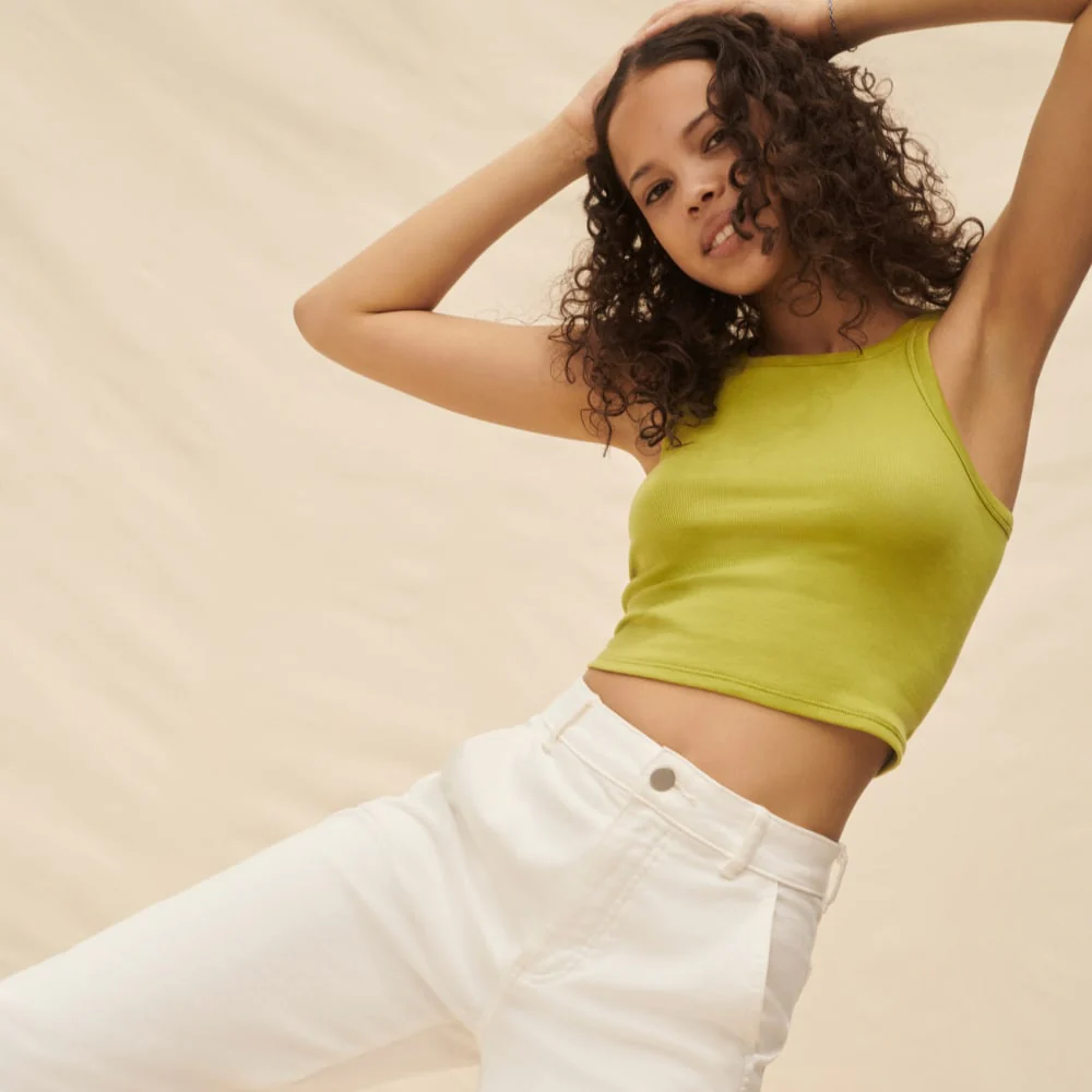 The Pima Micro-Rib Short Tank | Pepper - Image 5