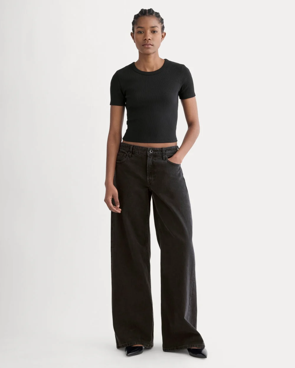 The ’90s Rib Tee | Black - Image 3
