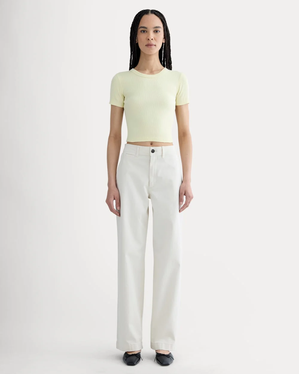 The ’90s Rib Tee | Light Yellow - Image 3