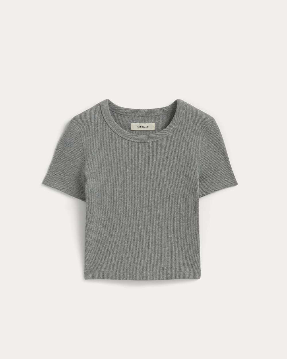 The ’90s Rib Tee | Mid Heather Grey - Image 2