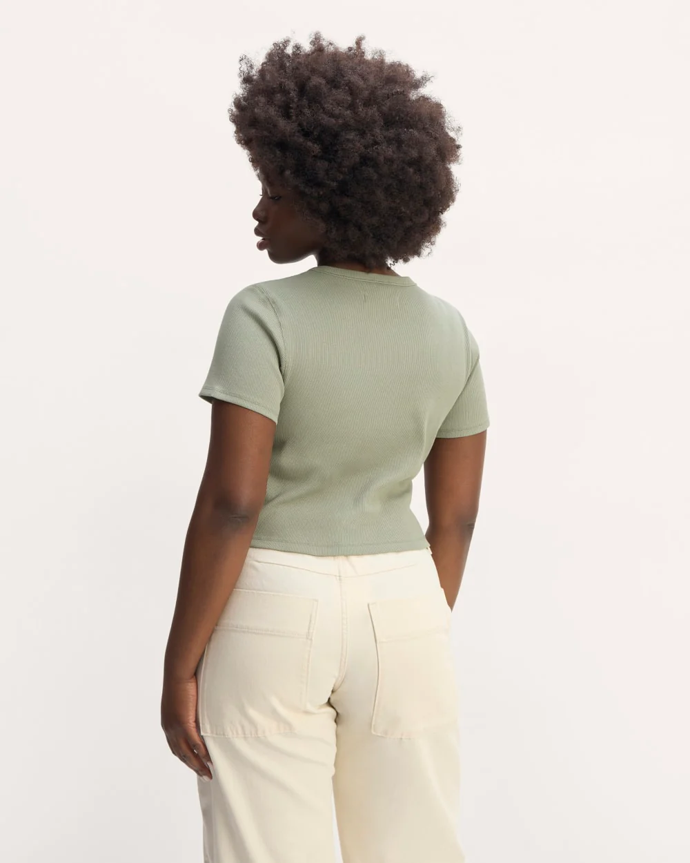 The ’90s Rib Tee | Sage Green - Image 4