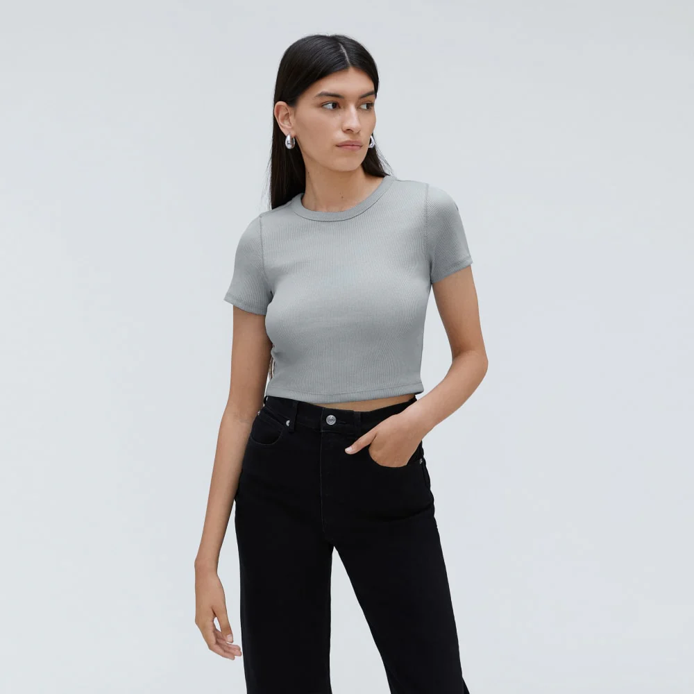 The ’90s Rib Tee | Sky - Image 2