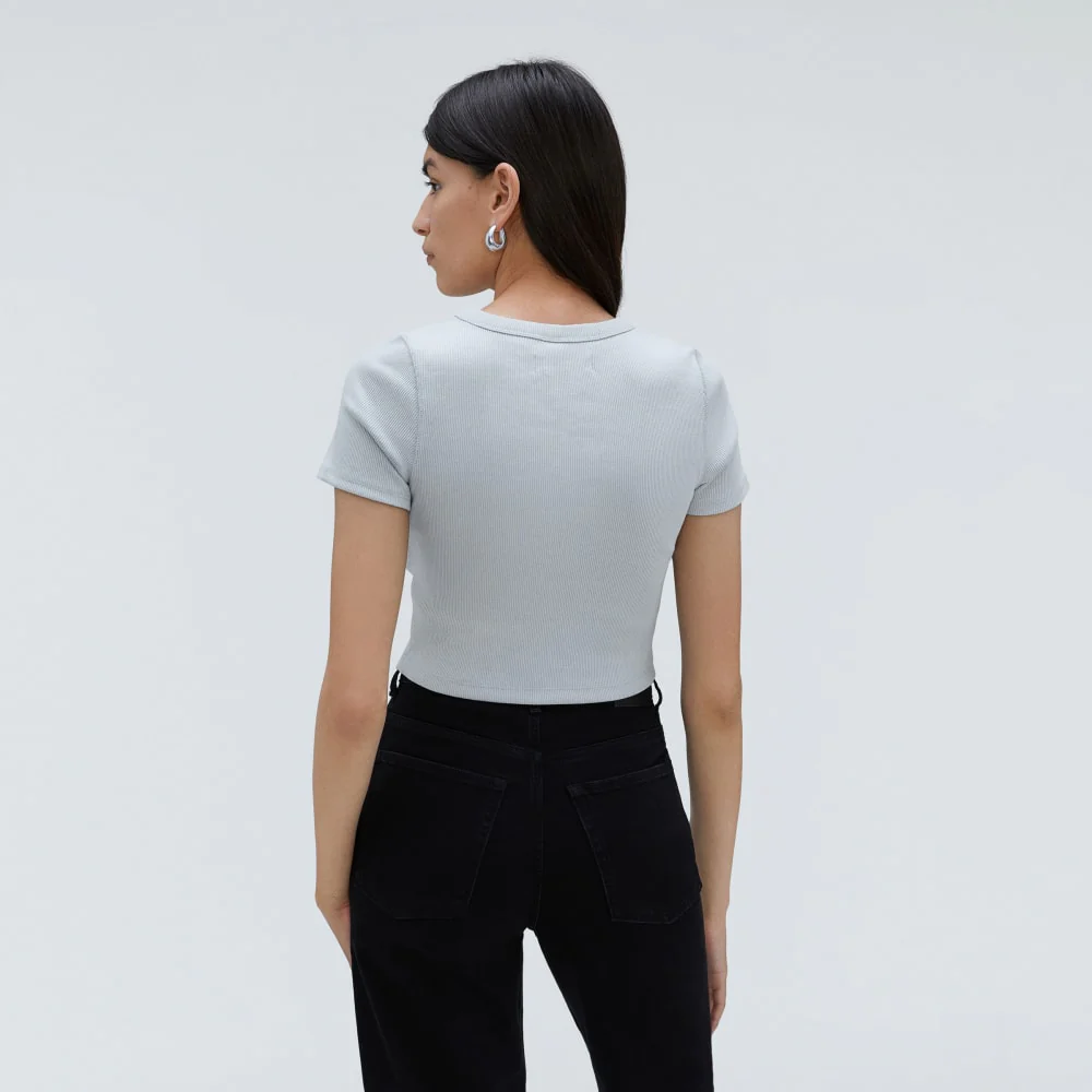 The ’90s Rib Tee | Sky - Image 3