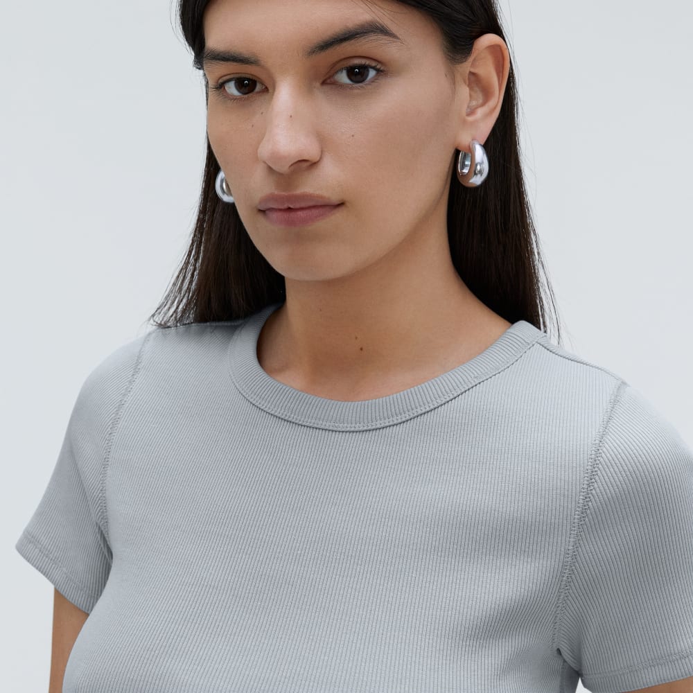 The ’90s Rib Tee | Sky - Image 4