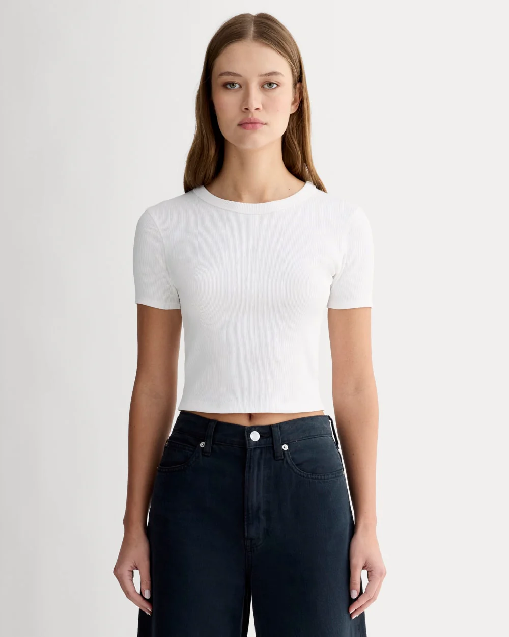 The ’90s Rib Tee | White