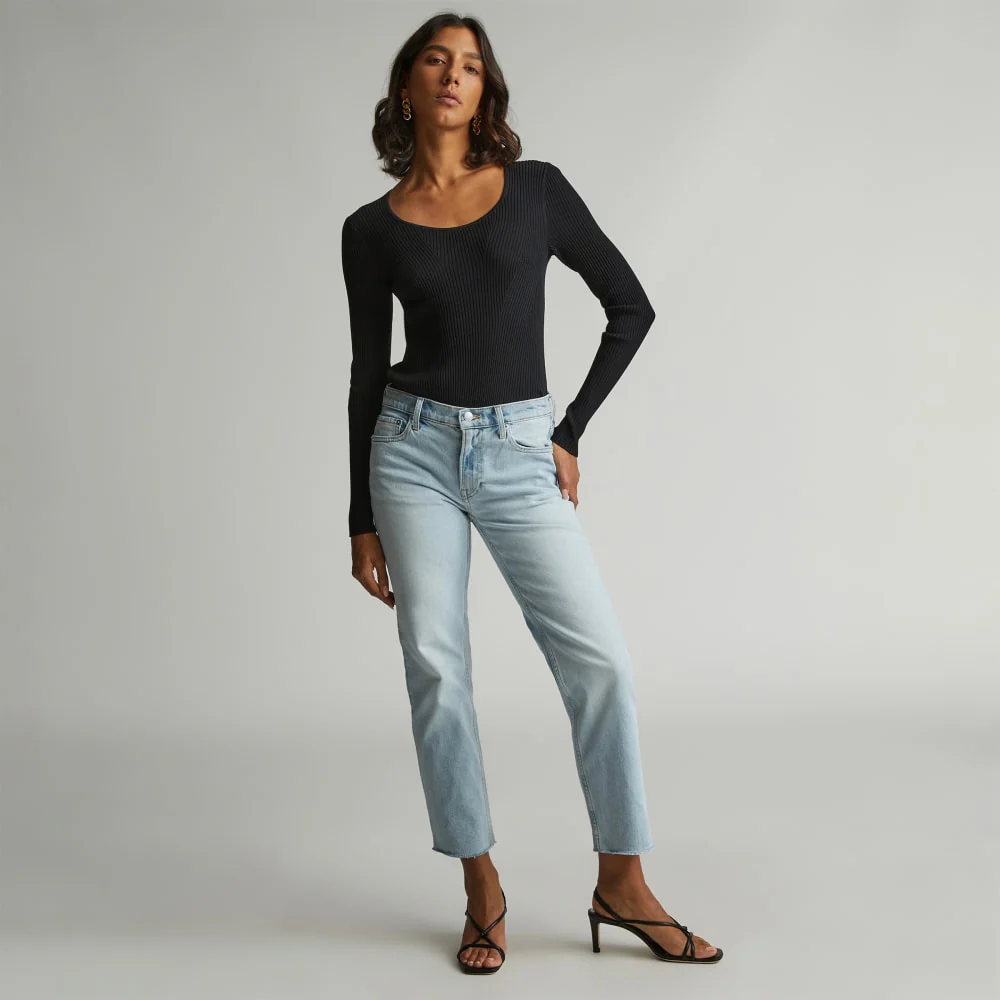 The Low-Rise Shortie Jean | Fog - Image 6