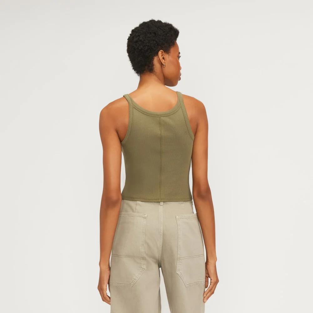 The Supima® Micro-Rib Cropped Tank | Kalamata - Image 3