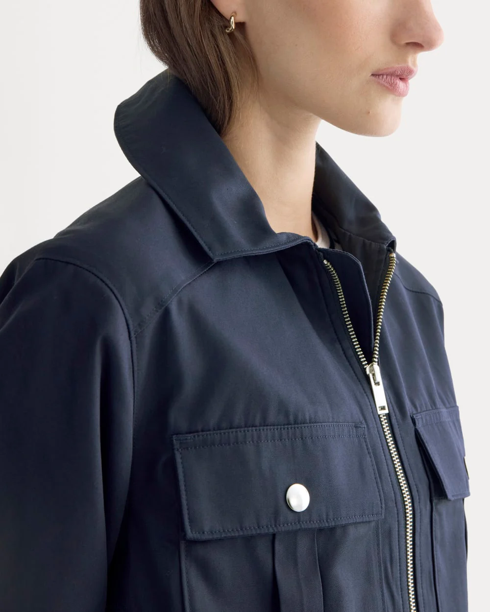 The Cropped Utility Jacket | Navy - Image 4