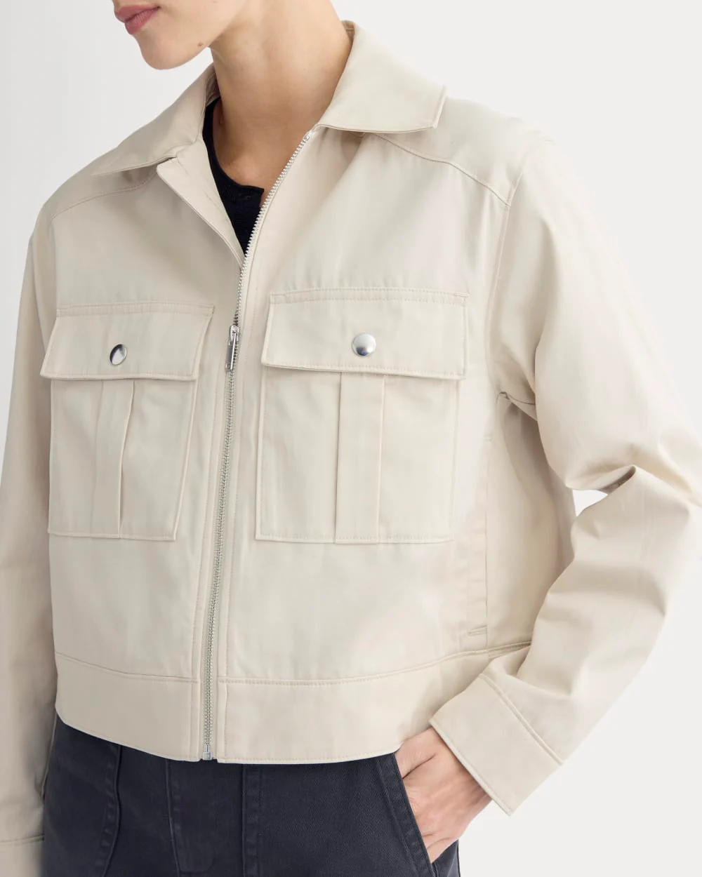 The Cropped Utility Jacket | Peyote - Image 4