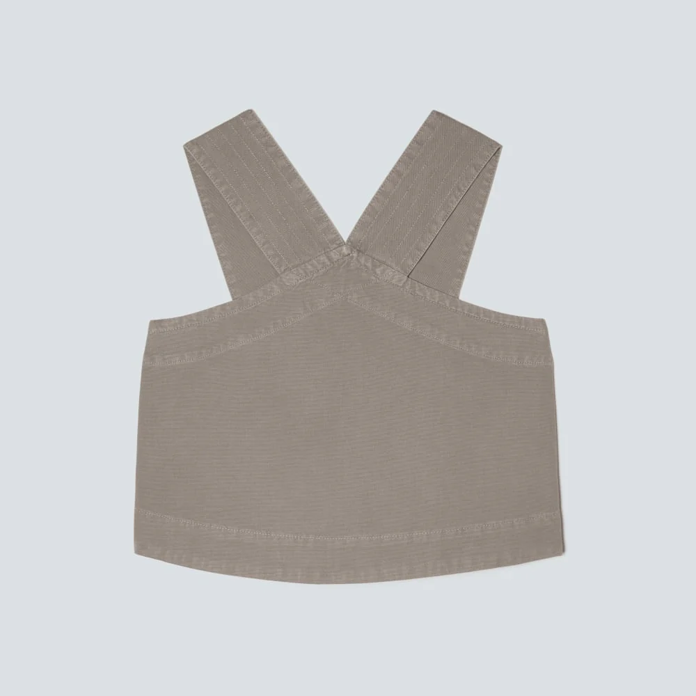 The Cross-Front Apron Top | Clay