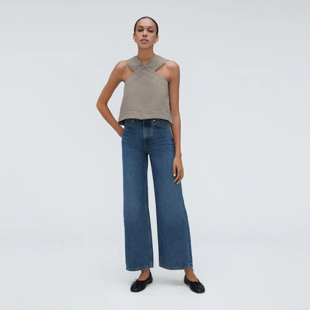 The Cross-Front Apron Top | Clay - Image 7