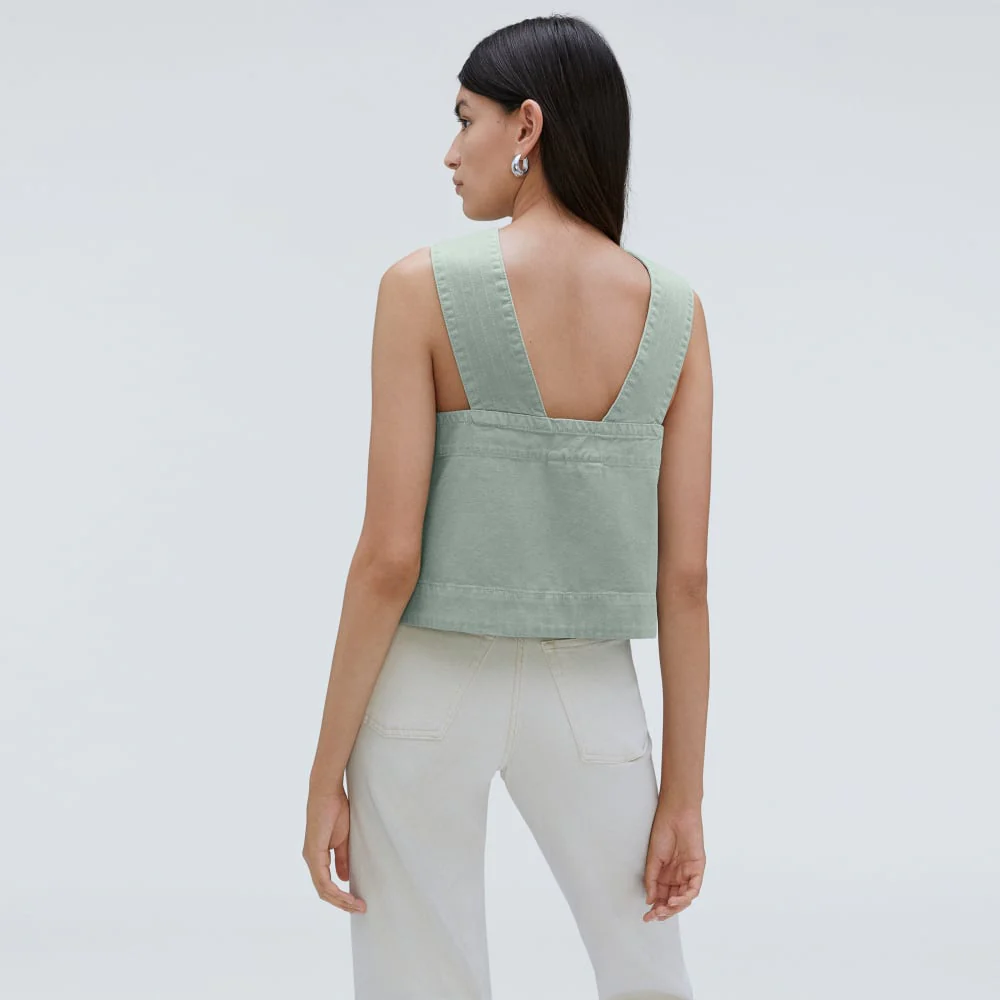 The Cross-Front Apron Top | Sea Glass - Image 3