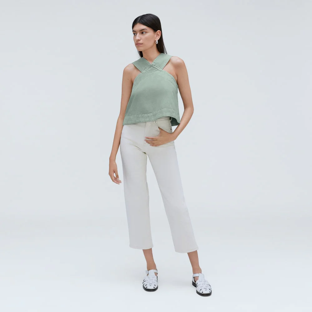 The Cross-Front Apron Top | Sea Glass - Image 6