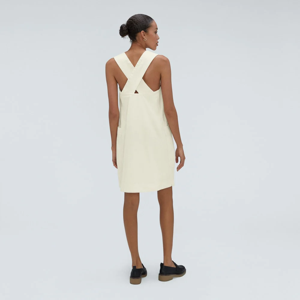 The Cross-Back Apron Mini Dress | Canvas - Image 3